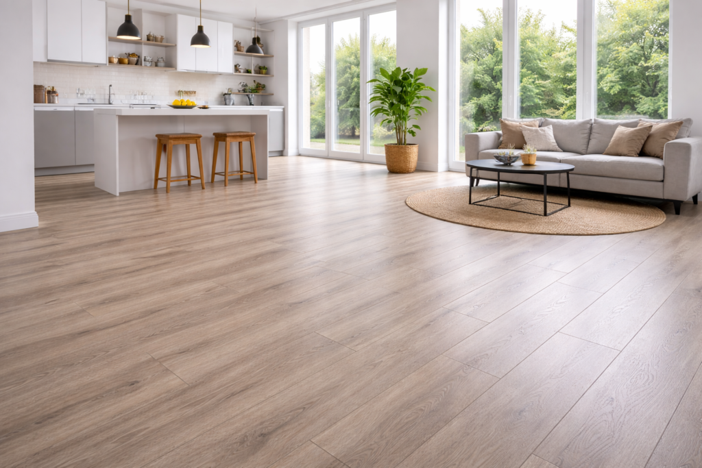 Vinylgolv i Malmö – slitstarkt och modernt golv för kök och vardagsrum